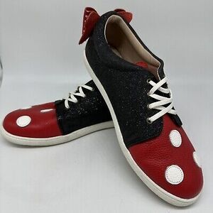 Monkey Feet Adult Minnie Mouse Shoes Size 39 Leather Disney Vacation Bow Sneaker